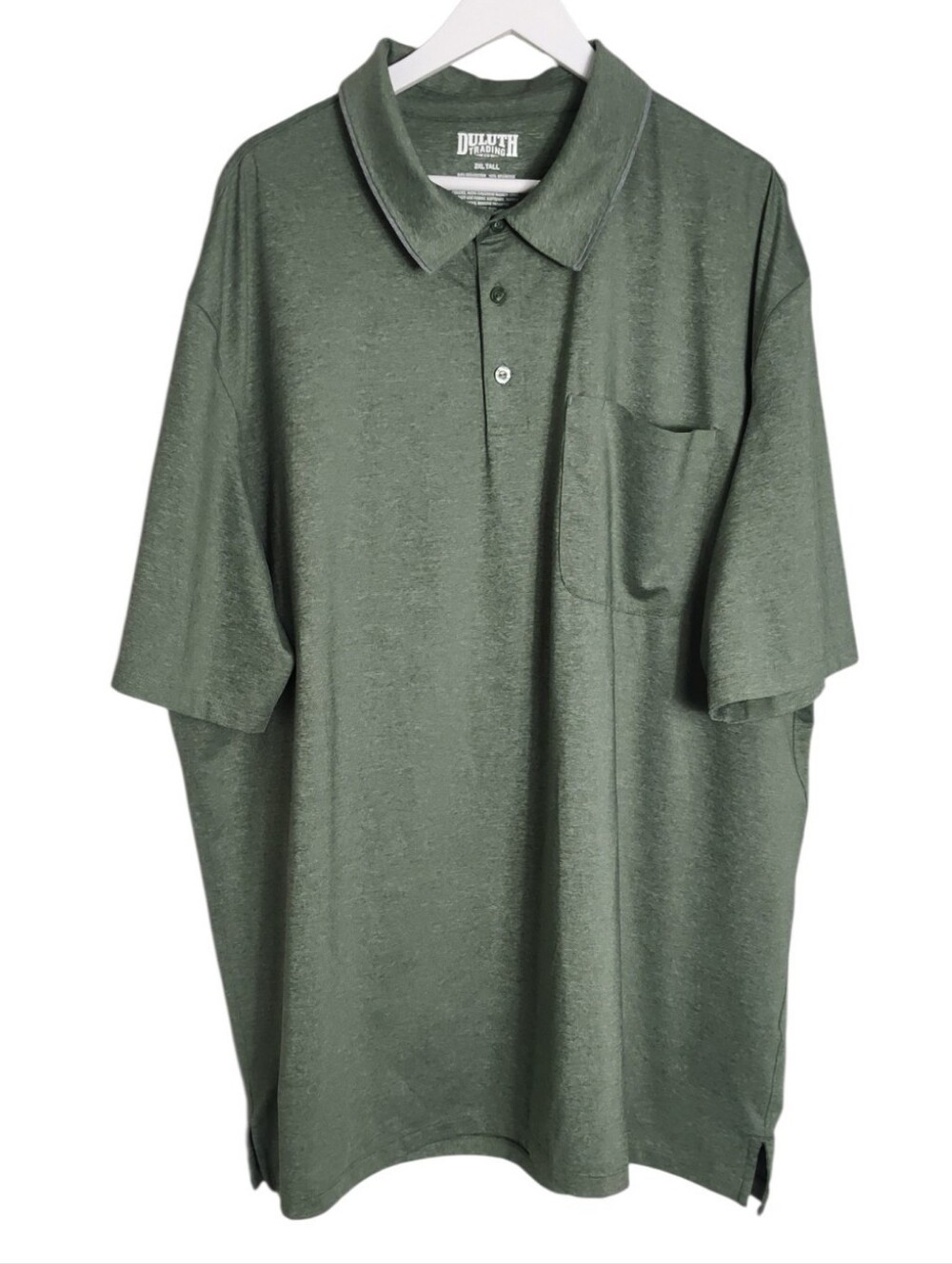 Green Duluth Trading Polo Shirt Sz 2XL TALL